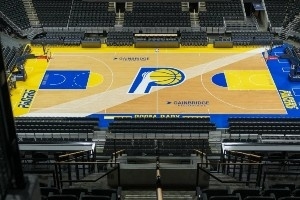 这颜值如何？步行者官方晒出了配套城市版球衣的城市版球场涂装